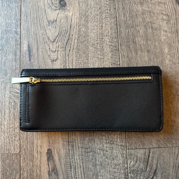 Steve Madden Black Pebbled Black Logo Wallet - Picture 3 of 4